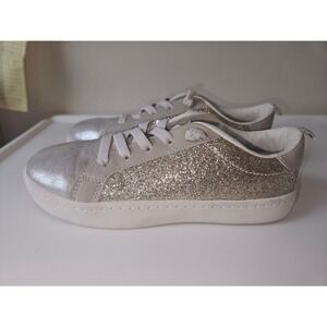 Carters Glitter Sneakers Girls Casual Shoes Sparkle Silver Gold Toddler
